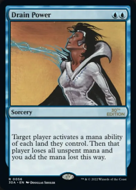 Drain Power, Magic card 30A 56 — 30th Anniversary Edition set
