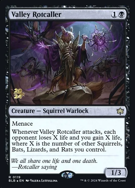 Valley Rotcaller, Magic card PBLB 119s — Bloomburrow Promos set