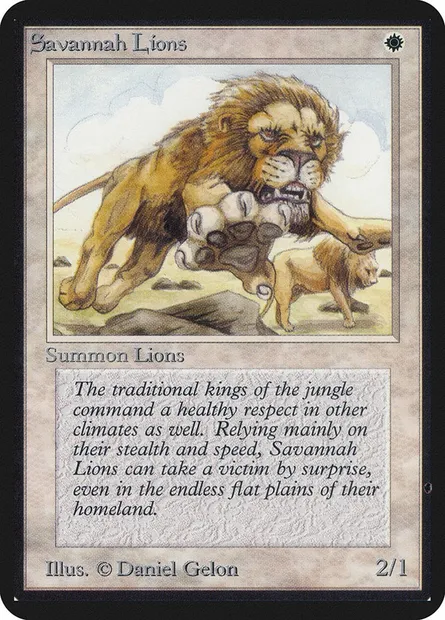 Savannah Lions, Magic card LEA 38 — Limited Edition Alpha set