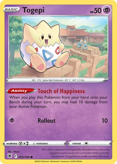 Togepi, Pokémon card ASR 055 — Astral Radiance set