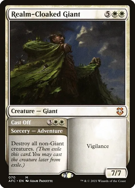 Realm-Cloaked Giant // Cast Off, Magic card AFC 70 — Forgotten Realms Commander set