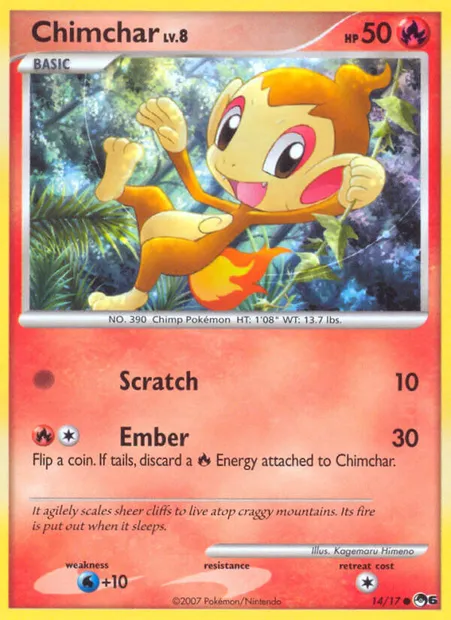 Chimchar, Pokémon card P6 14 — POP Series 6 set