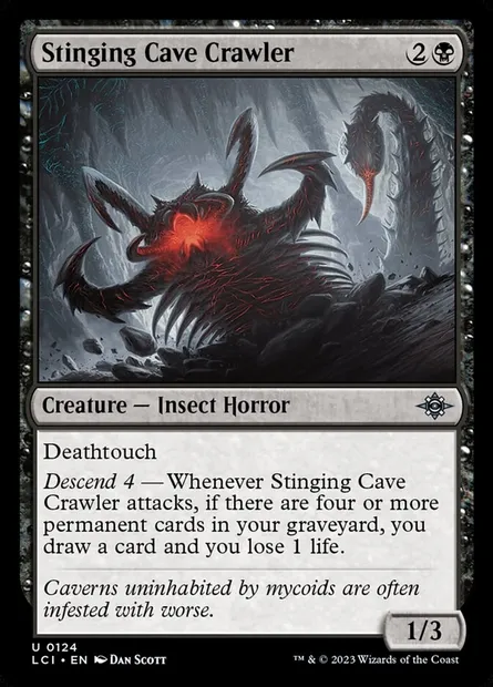 Stinging Cave Crawler, Magic card LCI 124 — The Lost Caverns of Ixalan set