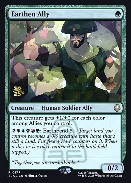 Earthen Ally, Magic card PTLA 177s — Avatar: The Last Airbender Promos set