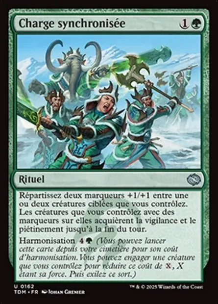 Charge synchronisée, carte Magic TDM 162 — extension Tarkir: Dragonstorm