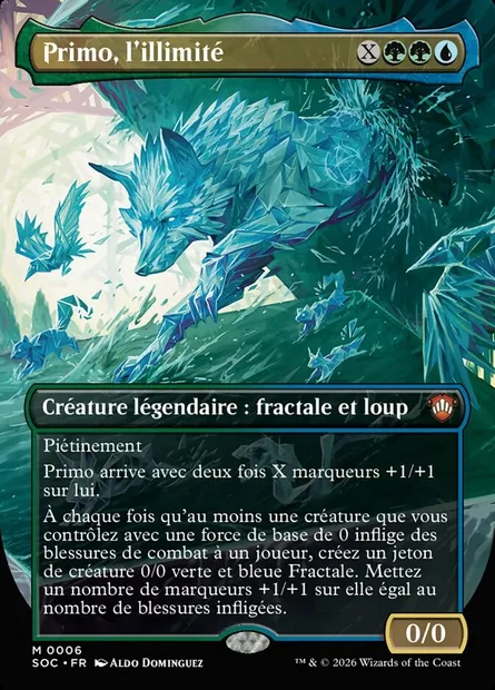 Primo, l'illimité, carte Magic SOC 6 — extension Secrets of Strixhaven Commander