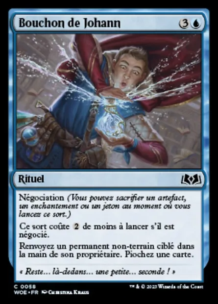 Bouchon de Johann, carte Magic WOE 58 — extension Wilds of Eldraine
