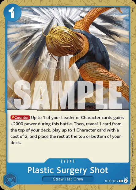 Plastic Surgery Shot, One Piece card ST12-017 — Zoro and Sanji set