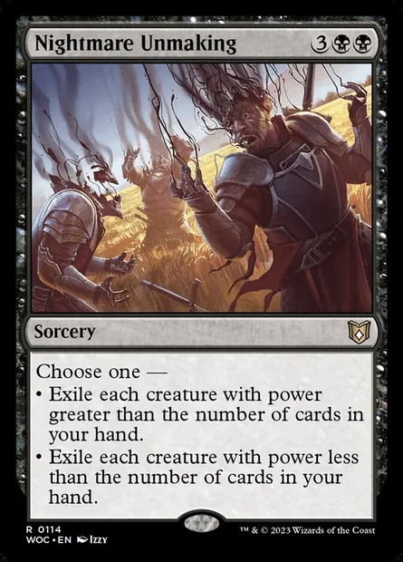 Nightmare Unmaking, Magic card WOC 114 — Wilds of Eldraine Commander set