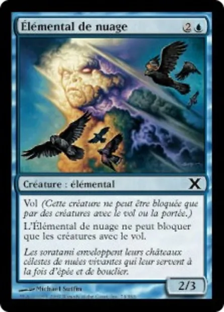 Élémental de nuage, carte Magic 10E 74 — extension Dixième édition