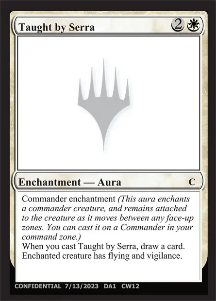 Taught by Serra, Magic card UNK CW12 — Unknown Event set