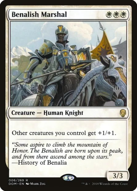 Maréchal bénalian, carte Magic PDOM 6p — extension Dominaria Promos