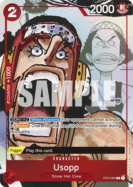 Usopp, One Piece card ST01-002 — Straw Hat Crew set