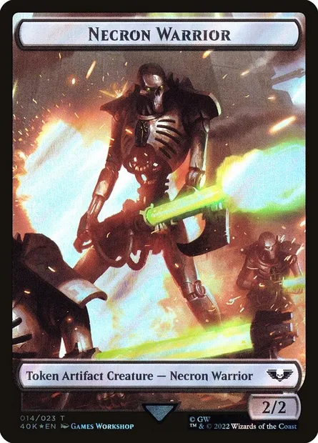 Necron Warrior, carte Magic T40K 14★ — extension Warhammer 40,000 Tokens
