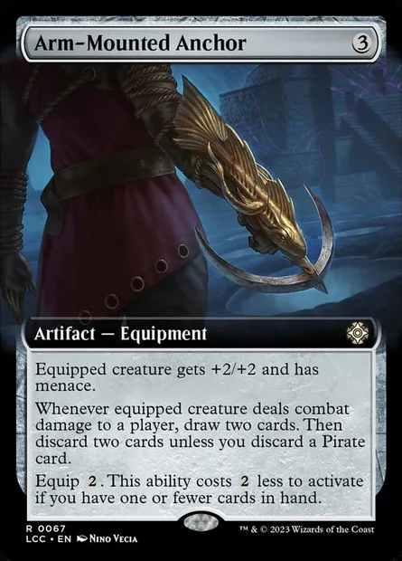 Arm-Mounted Anchor, Magic card LCC 67 — The Lost Caverns of Ixalan Commander set