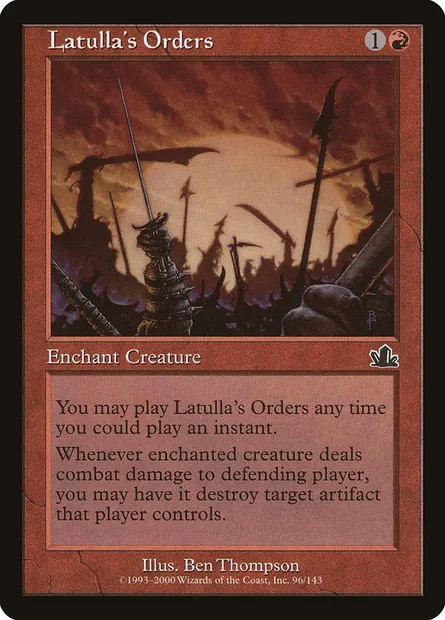 Latulla's Orders, Magic card PCY 96 — Prophecy set