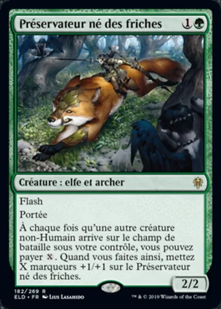 Préservateur né des friches, carte Magic ELD 182 — extension Throne of Eldraine