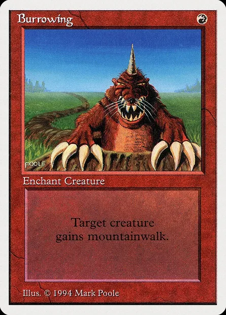 Burrowing, Magic card SUM 140 — Summer Magic / Edgar set