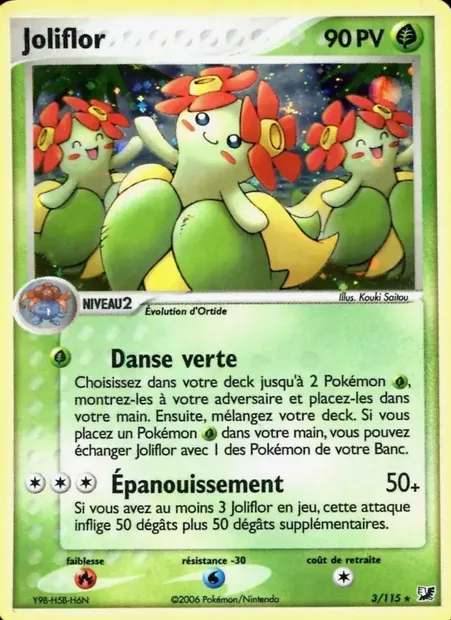 Joliflor, carte Pokémon UF 3 — extension EX Forces Cachées