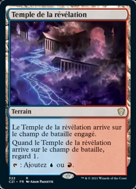 Temple de la révélation, carte Magic C21 322 — extension Commander 2021