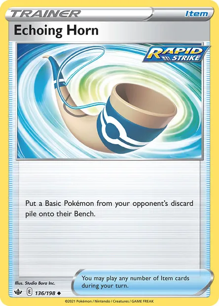 Echoing Horn, Pokémon card CRE 136 — Chilling Reign set