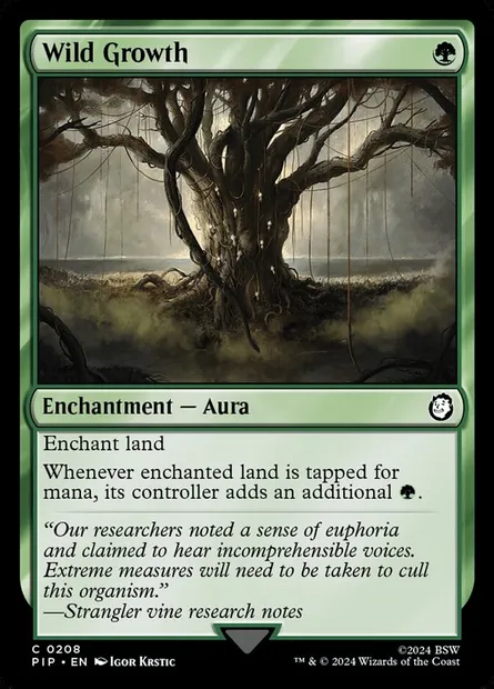 Wild Growth, Magic card PIP 208 — Fallout set