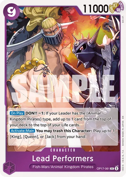 Lead Performers, One Piece card OP17-061 — THE WORLD’S STRONGEST WARRIORS set
