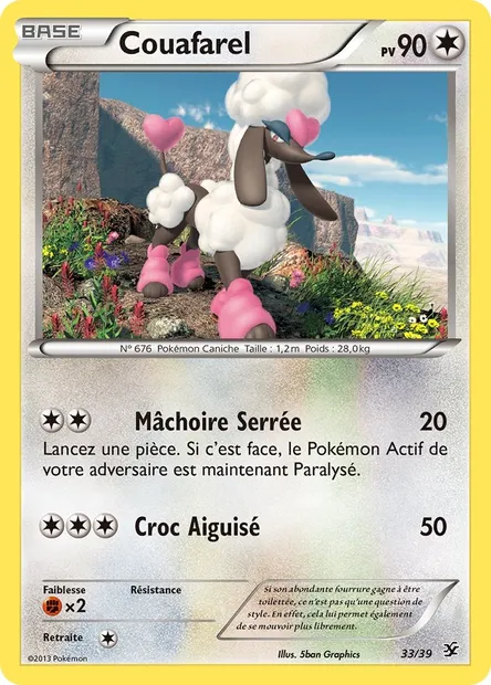 Couafarel, carte Pokémon KSS 33 — extension Bienvenue à Kalos