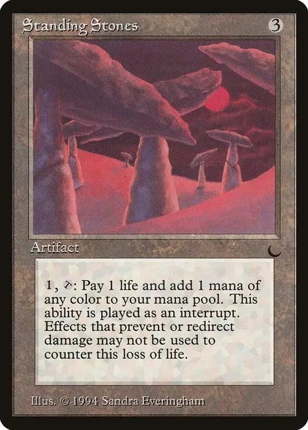 Standing Stones, Magic card DRK 110 — The Dark set