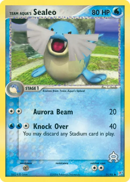 Team Aqua's Sealeo, Pokémon card MA 31 — Team Magma vs Team Aqua set