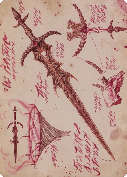 Blackblade Reforged // Blackblade Reforged, carte Magic ABRO 56 — extension The Brothers' War Art Series