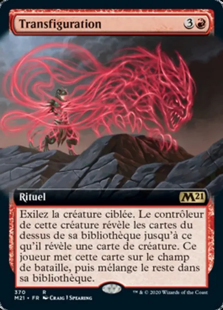 Transfiguration, carte Magic M21 370 — extension Core Set 2021