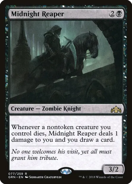 Midnight Reaper, Magic card GRN 77 — Guilds of Ravnica set