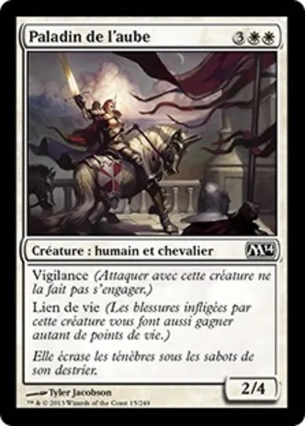 Paladin de l'aube, carte Magic M14 15 — extension Magic 2014