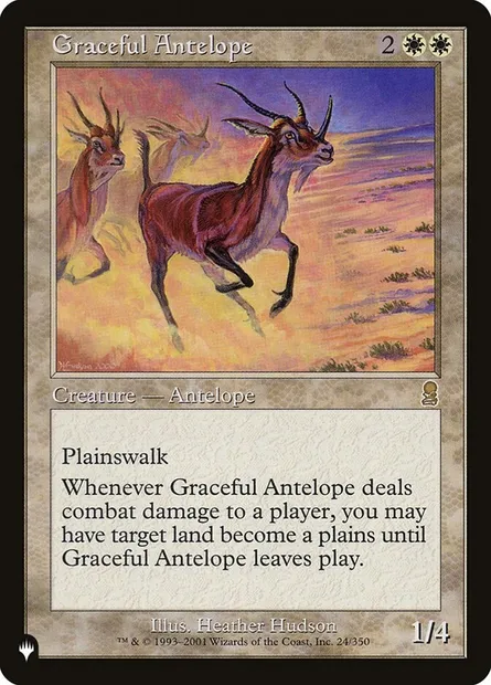 Graceful Antelope, Magic card PLST ODY-24 — The List set