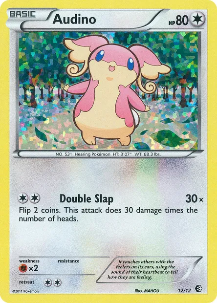 Audino, Pokémon card MCD11 12 — McDonald's Collection 2011 set