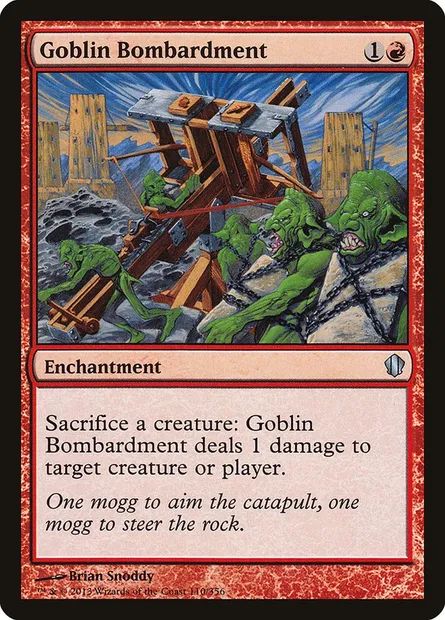 Goblin Bombardment, Magic card C13 110 — Commander 2013 set