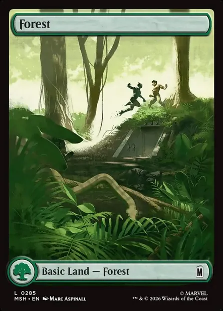 Forest, Magic card MSH 285 — Marvel Super Heroes set