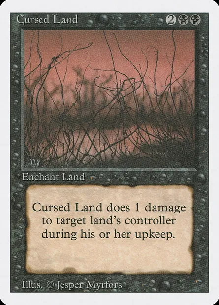 Terrain maudit, carte Magic 3ED 98 — extension Revised Edition