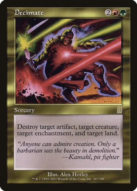 Decimate, Magic card ODY 287 — Odyssey set