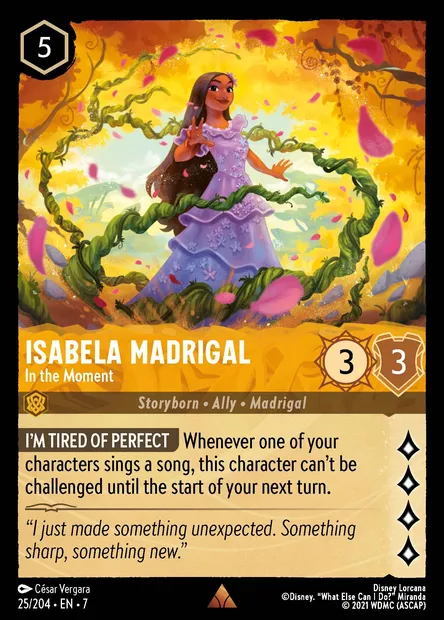 Isabela Madrigal - In the Moment, Disney Lorcana card CH7-025 — Archazia's Island set