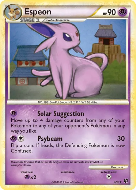 Espeon, Pokémon card UD 2 — Undaunted set