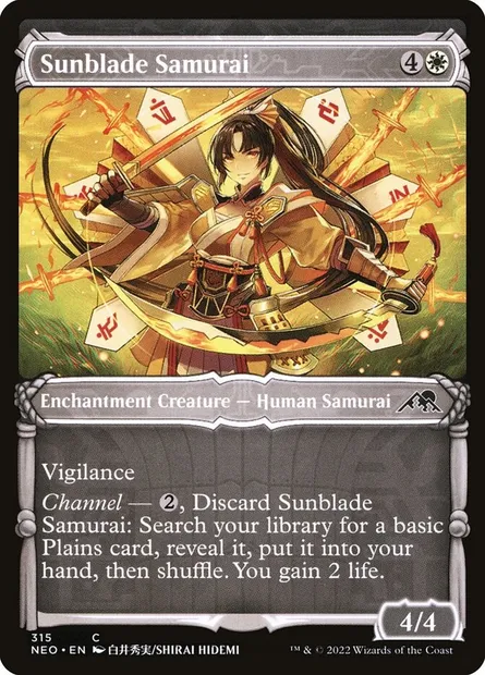 Sunblade Samurai, Magic card NEO 315 — Kamigawa: Neon Dynasty set