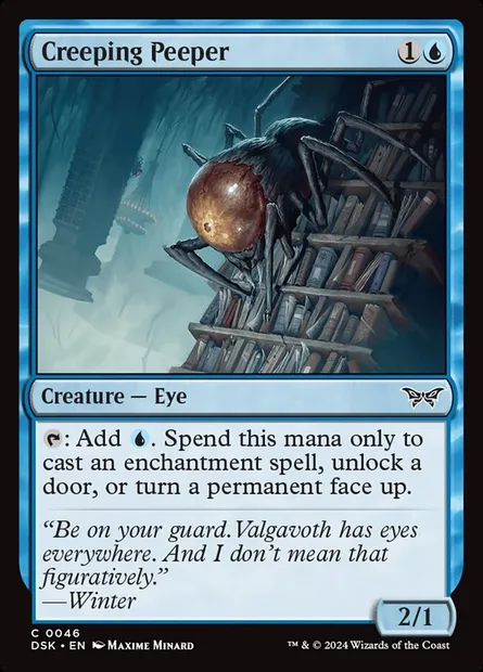 Creeping Peeper, Magic card DSK 46 — Duskmourn: House of Horror set