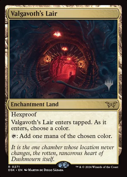 Repaire de Valgavoth, carte Magic PDSK 271p — extension Duskmourn: House of Horror Promos