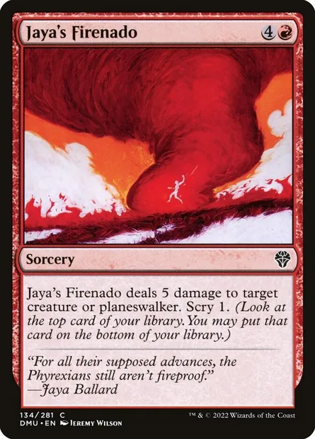 Jaya's Firenado, Magic card DMU 134 — Dominaria United set