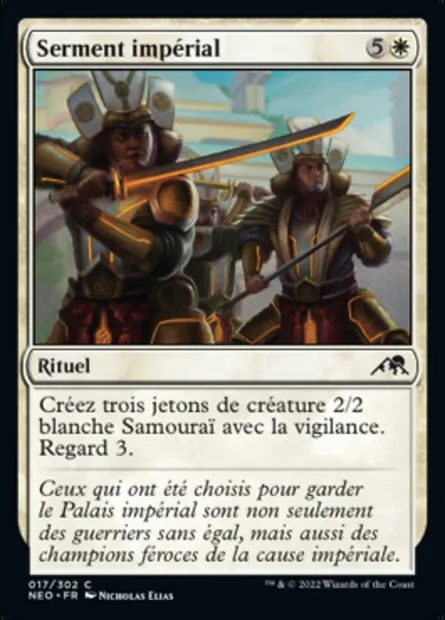 Serment impérial, carte Magic NEO 17 — extension Kamigawa: La Dynastie Néon