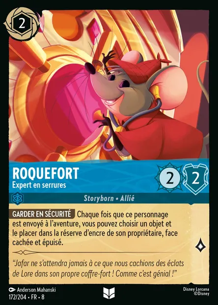 Roquefort - Expert en serrures, carte Disney Lorcana CH8-172 — extension Le Règne de Jafar