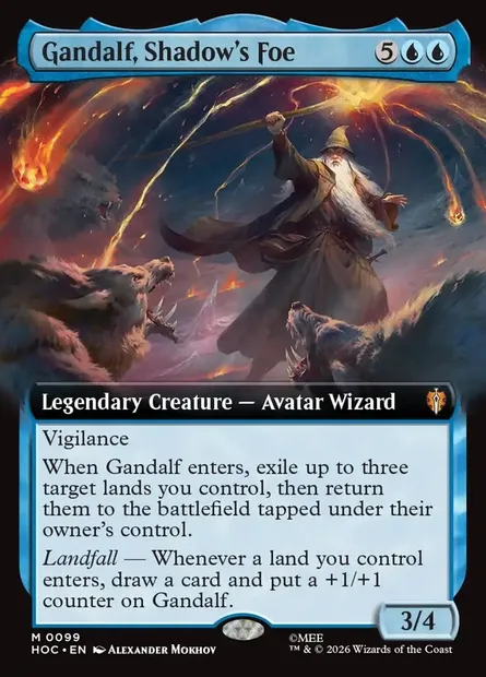 Gandalf, Shadow's Foe, Magic card HOC 99 — The Hobbit Eternal set