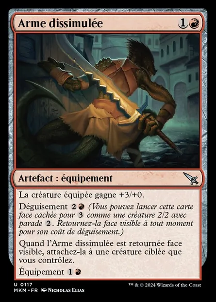 Arme dissimulée, carte Magic MKM 117 — extension Murders at Karlov Manor